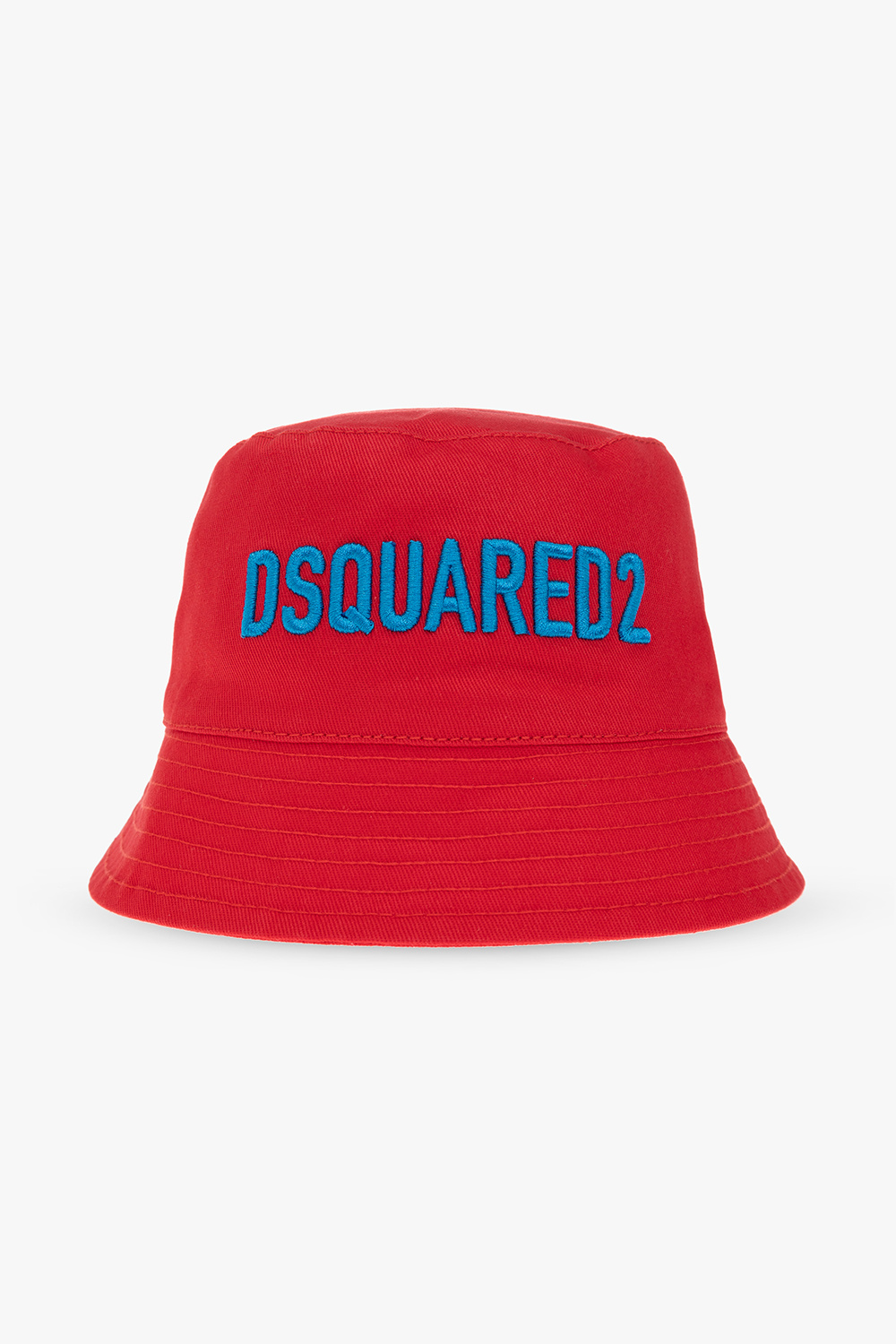 Red Bucket hat with logo Dsquared2 Kids paint splatter pattern baseball cap SchaferandweinerShops Canada